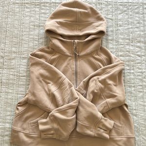 Lululemon half zip cropped scuba hooded sweatshirt